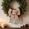 Indoor Christmas Party Decor Bows for Wreath, Merry Craft Bow Ornaments, Winter Tree Large Fabric Trees Decoration Holiday Tree, Front Door, New Year