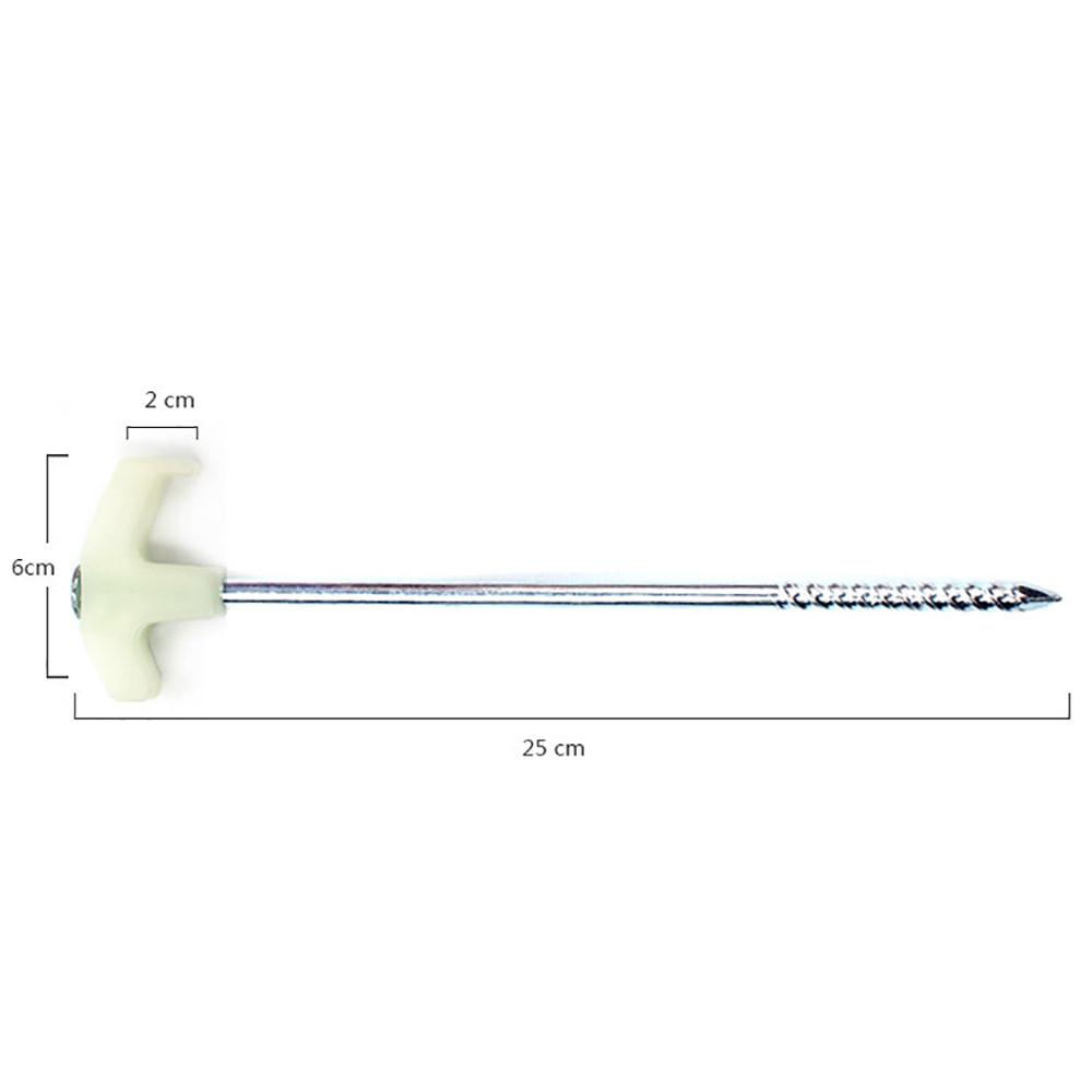 4 шт. Стальные колышки для палатки Вкручивающиеся Фосфоресцирующие Вкручивающиеся Колышки для каравана Кемпинга Палатки Тенты