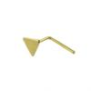 KODY PIERCING 9K Gold L-Shaped Flat Triangle Nose Stud - Quality Piercing