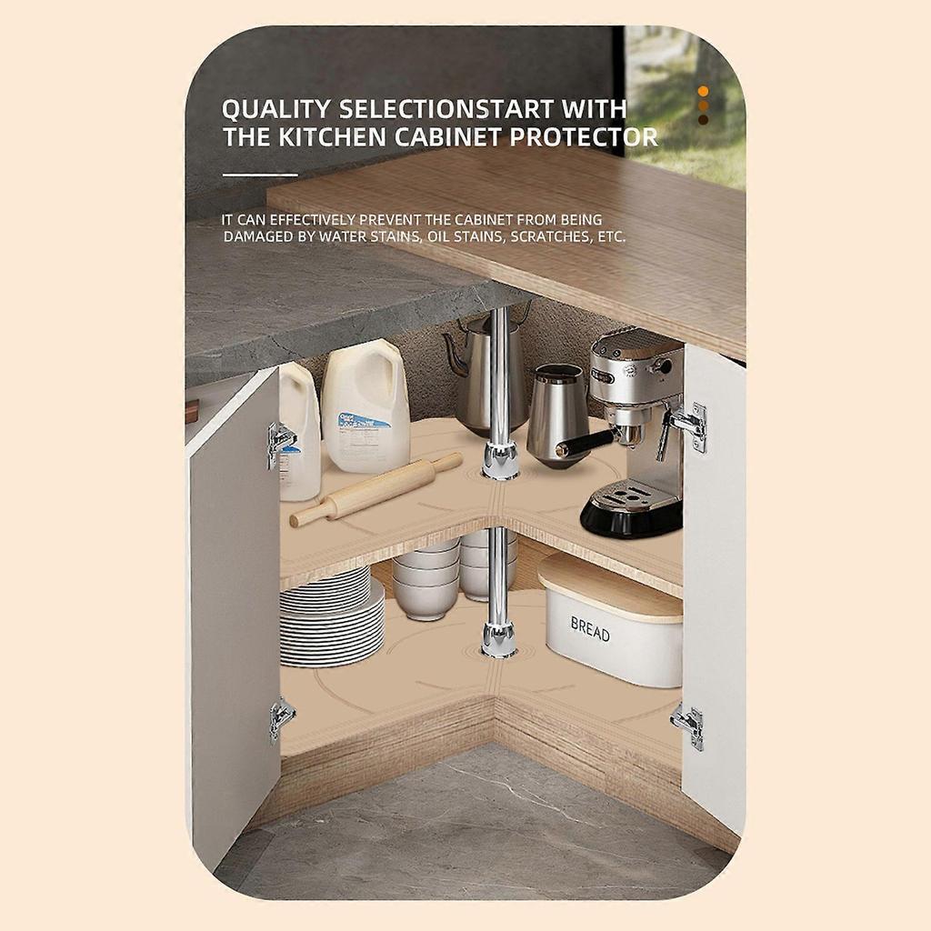 Easy To Use Kitchen Cabinet Mats Durable Silicone Shelf Liners For Homes Kitchen Protect Nonadhesive Placemat Khaki