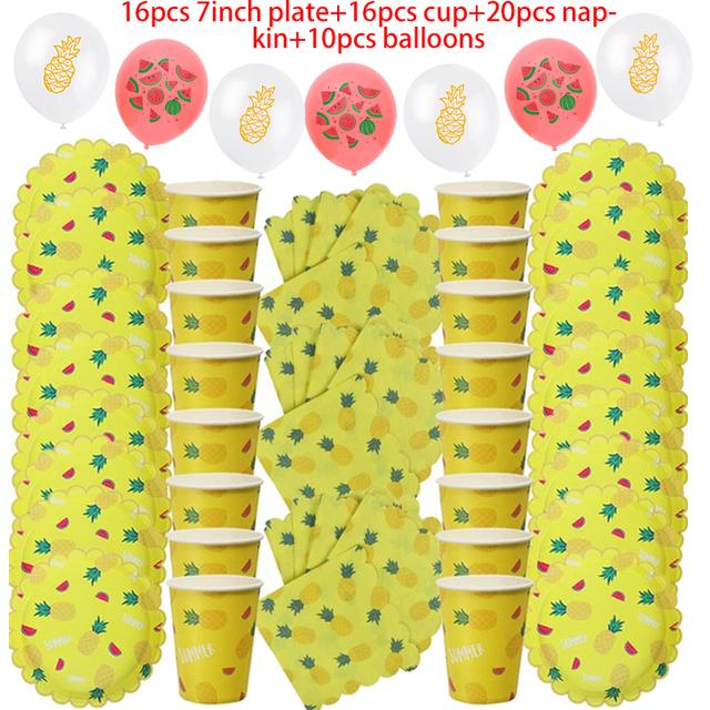Фламинго гавайская вечеринка украшения Луау одноразовая посуда летние тропические принадлежности для дня рождения свадебное украшение вечеринки