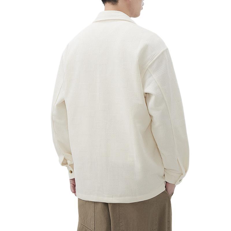 Новая весенняя японская ретро мужская вязаная рубашка свободного кроя повседневная рубашка американская куртка