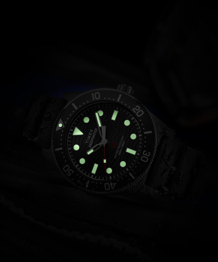 TIMEX Часы Deepwater Кварцевые Водонепроницаемые 200M Сапфировое Стекло Черный Циферблат TW2Y02200 Мужские черные