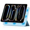 For iPad Pro 11 (2024) (M4) Case Magnetic Attachment Tri-Fold Stand Protective Shell
