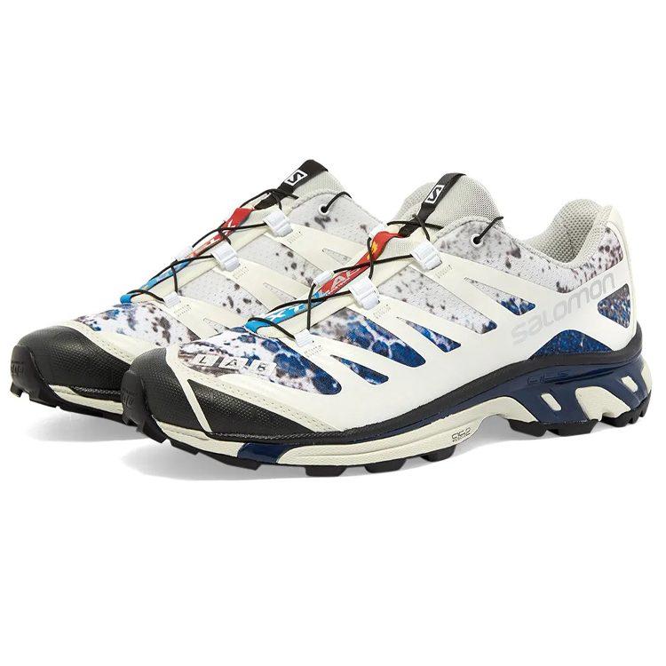 SALOMON XT 4 Амортизация Устойчивость к истиранию Дышащие Покрытие Легкие Низкие Кроссовки для бега Мужские Белый Синий L41086900