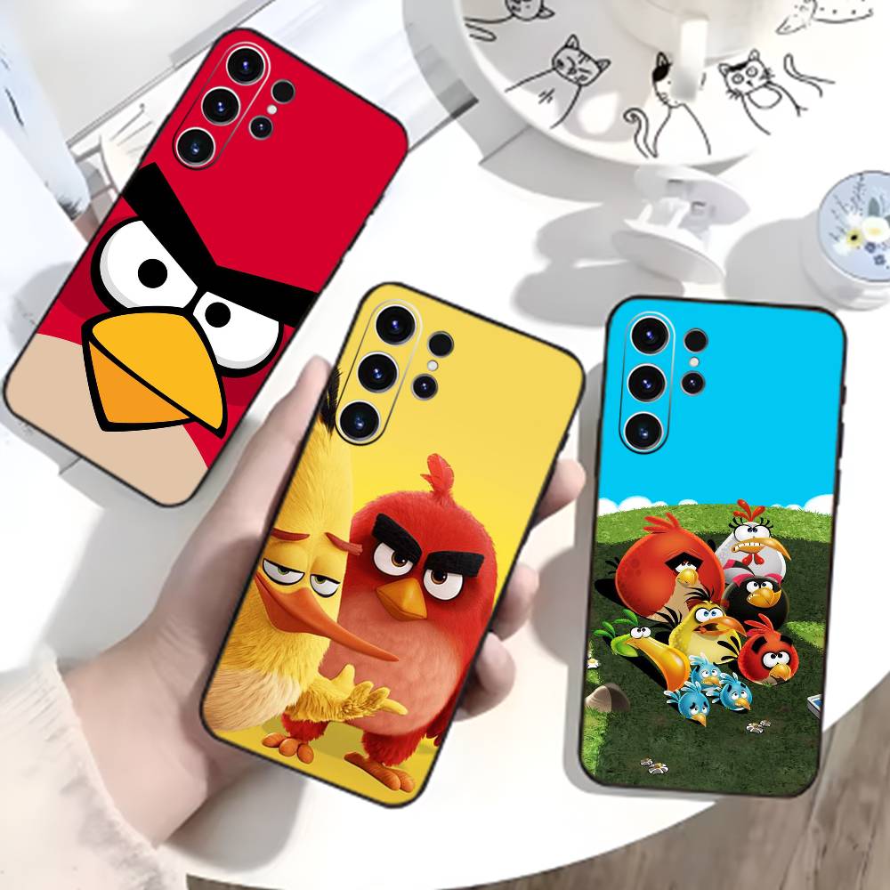 T-Angry Birds Phone Case For Samsung S26,S25,S24,S23,S22,S21,S20,Plus,Fe,Lite,Others Black Cover