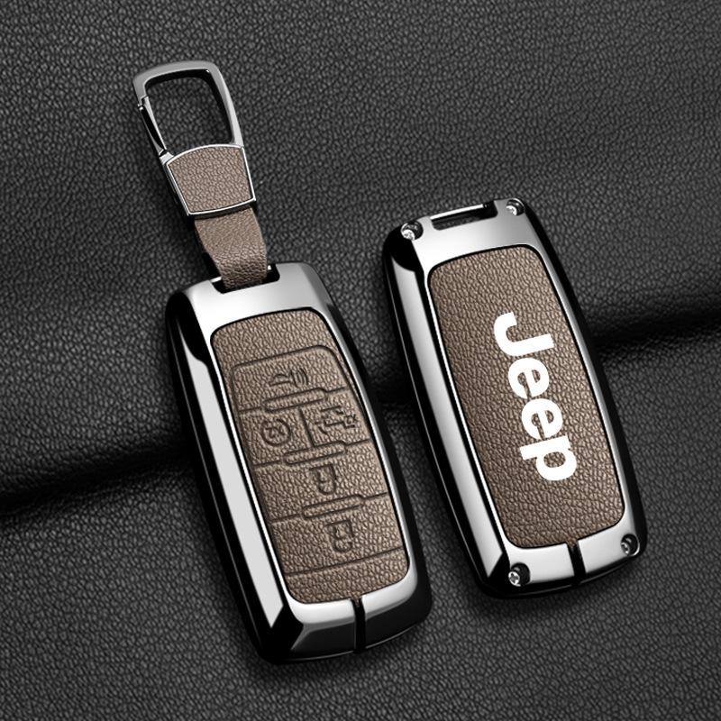 Совместимый чехол для ключа Jeep для Compass, Renegade, Cherokee, Grand Commander, Grand Cherokee