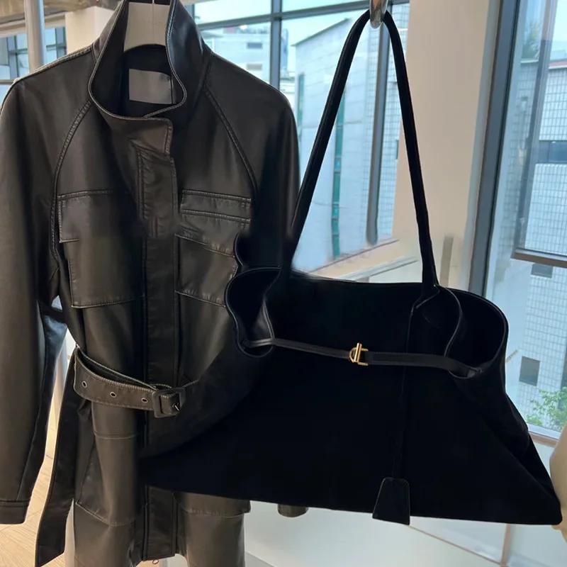 Сумки из матовой искусственной замши для женщин, роскошные дизайнерские сумки, винтажные сумки-ведра через плечо, большой емкости, новые