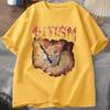Autistic Funny Skeleton T-Shirt Women Autism Meme Graphic T Shirts Harajuku Fashion Vintage T Shirt Unisex Streetwear