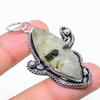 Prehnite Handmade 925 Sterling Silver Jewelry Pendant 2.29" a9O62