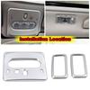 For Nissan Qashqai J11 2014 2020 Car Roof Reading Light Lamp Frame Decoration Cover Trim Matte Silver Sticker