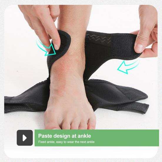 1 шт. высокоэластичный бандаж на лодыжку, поддержка лодыжки с застежкой, мягкий дышащий регулируемый компрессионный рукав для лодыжки
