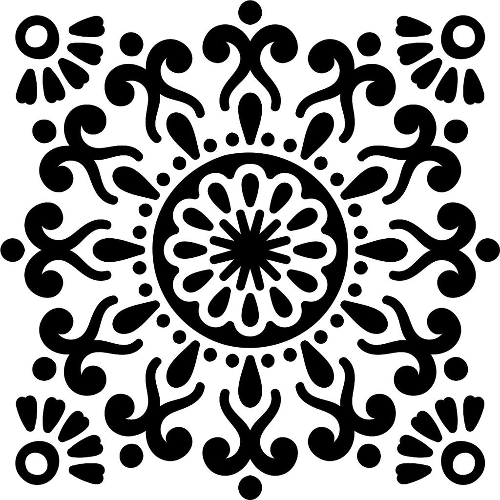 Printtoo Изготовление карточек Квадратный деревянный резиновый штамп Штампы с цветочным рисунком мандалы-2 x 2