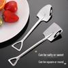Iron Shovel Shaped Stainless Steel Spoon for Watermelon & Ice Cream - Creative Dessert Spoon for Couples