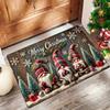 Merry Christmas Dwarf Welcome Door Mat Soft and Comfortable Bathroom Kitchen Room Floor Mat Absorbent Non-slip Home Decoration