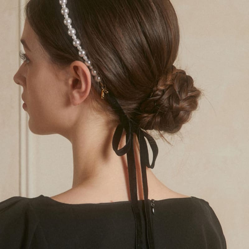 Жан Поль Кларисс Бархатный хвост Жемчужная повязка для волос JP-24-443HB