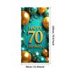 Счастливого 70-летия Баннер Фон Черный золотой Украшения для вечеринки по случаю дня рождения Фотоаксессуары Блестящий Шарик Фон