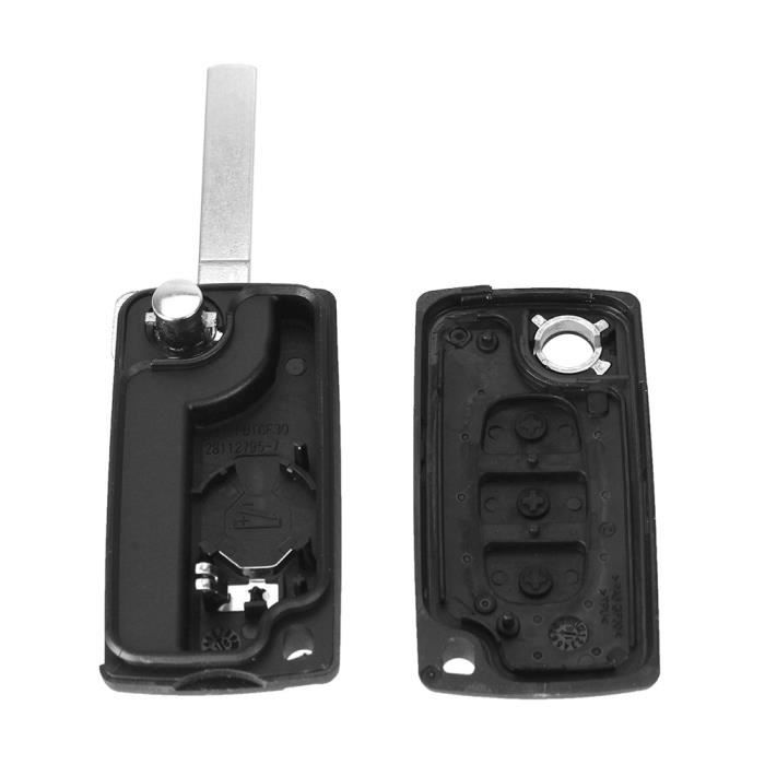 Корпус ключа для Peugeot 207 307 308 407 308SW 207CC 308CC 307CC RCZ Citroen C3 Picasso C5 - CE0536 - 3 кнопки Phonillico®