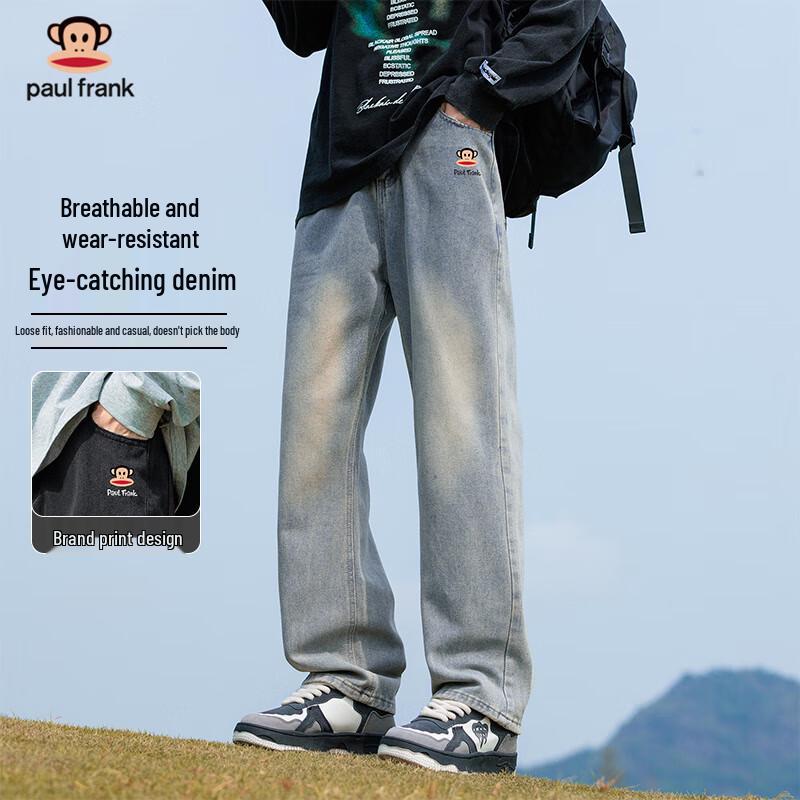 paul frank Мужские свободные джинсы прямого кроя в стиле кэжуал