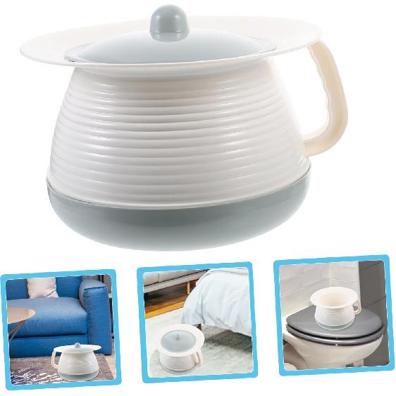 Homoyoyo Ночной горшок для взрослых и женщин с крышкой - Портативный горшок для мочи и ведро для мочи с ручкой - Идеально подходит для чрезвычайных ситуаций, кемпинга и использования у кровати