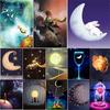 5D DIY Diamond Painting Animals On The Moon Diamond Embroidery Cross Stitch Kit Full Rhinestone Mosaic Home Decor