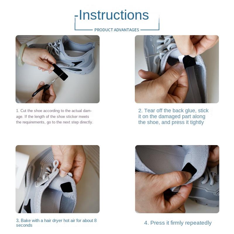 Модные кроссовки Верхняя часть Субсидия на ремонт Обувь Дыра Кроссовки Стельки Заплатка Накладки на пятку Наклейка на пятку Протектор Клейкая заплатка Ремонт Уход за ногами