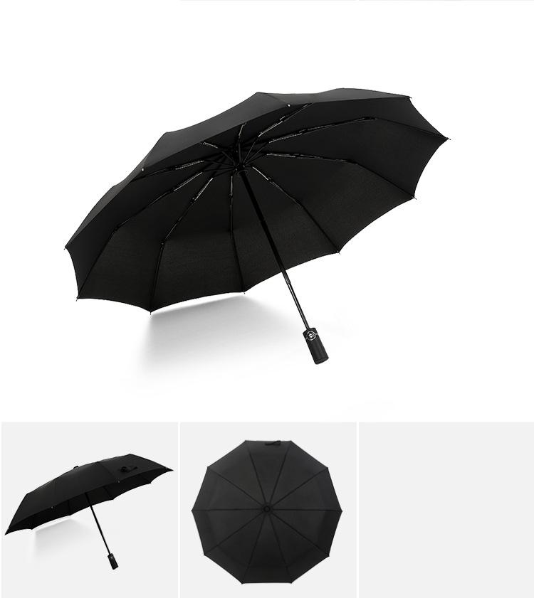 Полностью автоматический трехсекционный складной зонт для мужчин и женщин, дождестойкий, можно добавить зонт