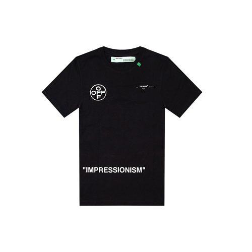 OFF WHITE Весна/Лето 2019 Футболки Мужские С круглым вырезом Средняя прямая посадка OMAA027R191850151028