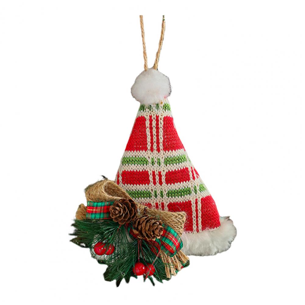 Holiday Party Decorations Christmas Ornament Set Buffalo Plaid Christmas Tree Ornaments Stocking Sweater Hat