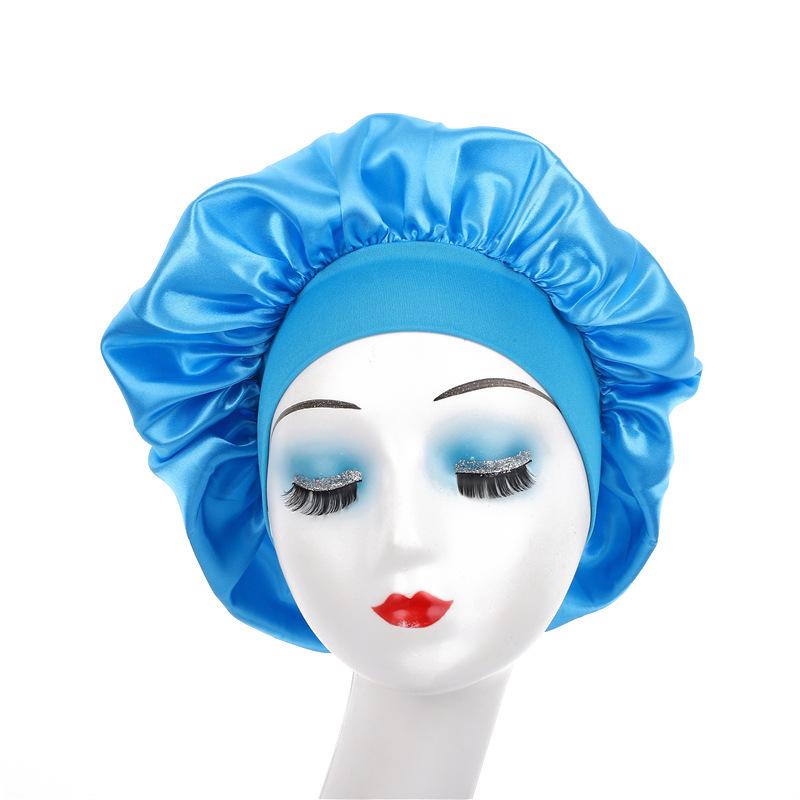 «Очень большая шелковая шапочка для сна с бантом – тюрбан для красоты и ухода за волосами»