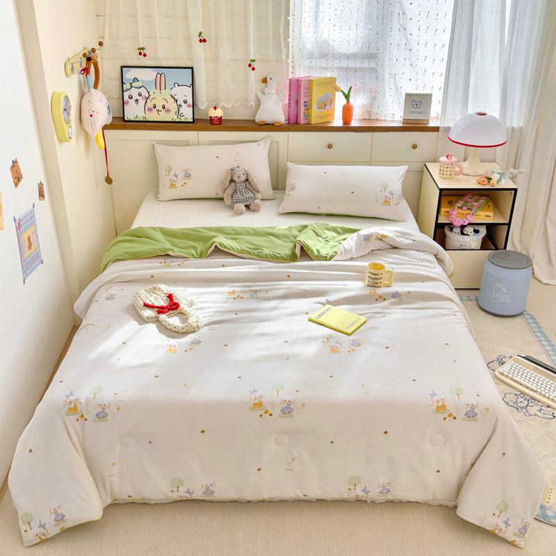 Охлаждающее летнее одеяло класса А для младенцев из стираного хлопка и соевого волокна