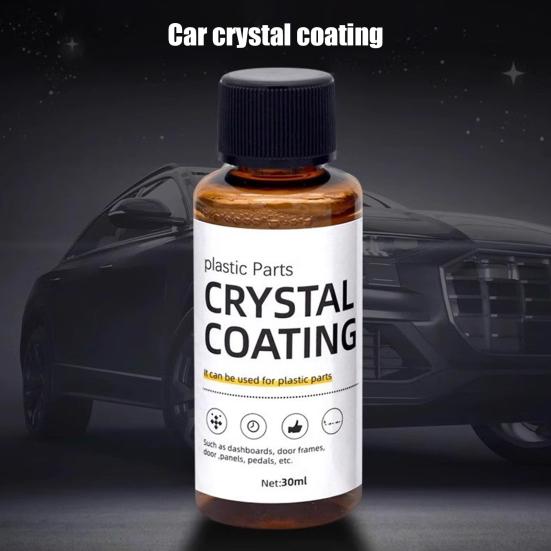 30 мл защитное покрытие пластиковых деталей автомобиля, кристаллическое покрытие, длительный эффект, глянцевый эффект вощения