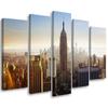 Five Piece Picture Canvas Print New York City
