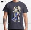 The Skeleton Knight Classic Tshirt White Tshirts For Unisexs Cotton Tee T Shirts Digital Printing Harajuku Streetwear New Popular