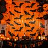 Foil Streamer Halloween Tinsel Curtain Fringe Curtain Halloween Door Curtain  Background Decor