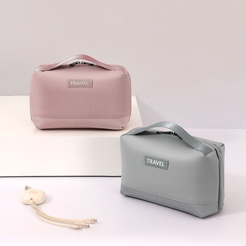 Large-Capacity Handheld Makeup Pouch Portable Travel Toiletry Bag Fashion Makeup Organizer Women
