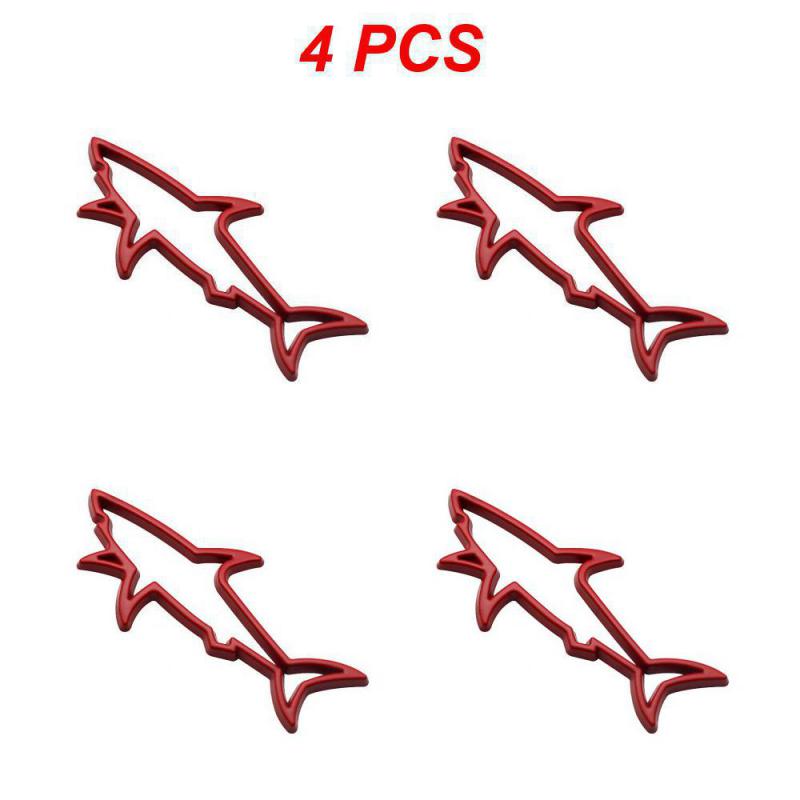 1~4 шт. универсальная металлическая наклейка для стайлинга автомобиля, полая рыба, акула, эмблема, значок, наклейки, автомобили, мотоциклы, компьютер, топливо