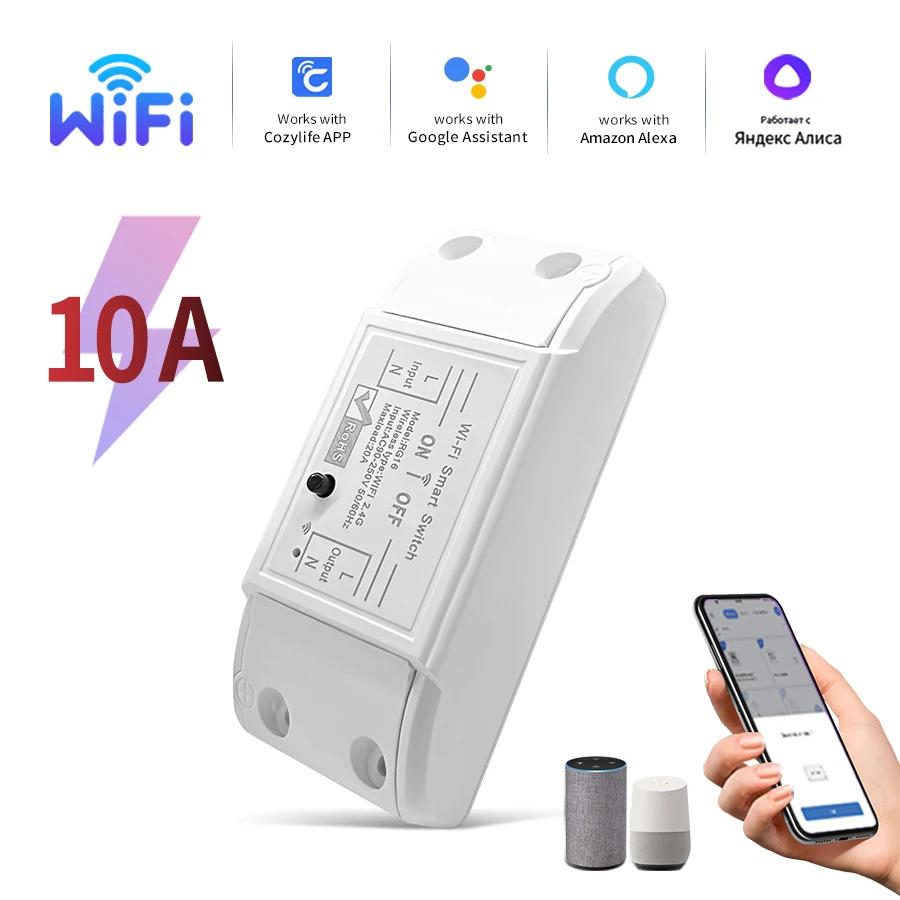Cozylife WiFi Smart Switch Беспроводной переключатель управления Реле Автоматический выключатель Дистанционное голосовое управление Умный дом Работа с Alexa Google Home
