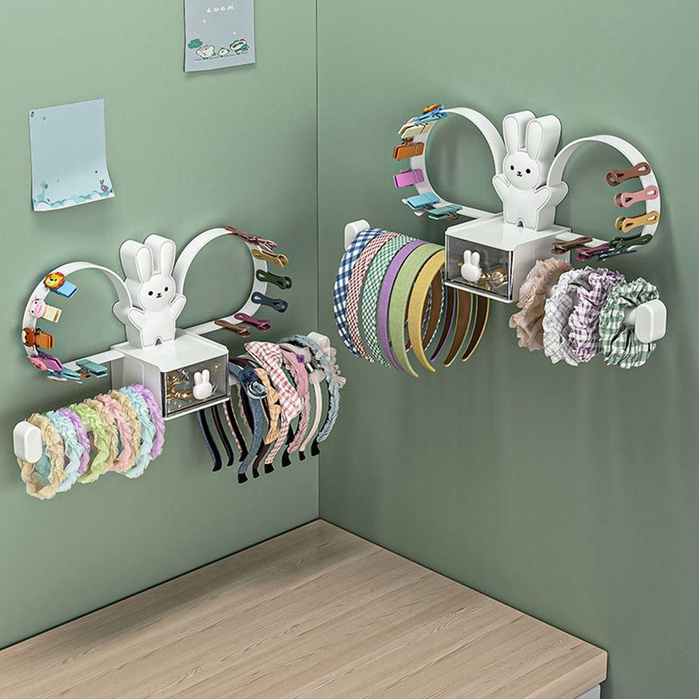 Hairpin Hairband Storage Rack Punch-free Hair Clip Organizer Rack HairHoop Display Holder Bathroom
