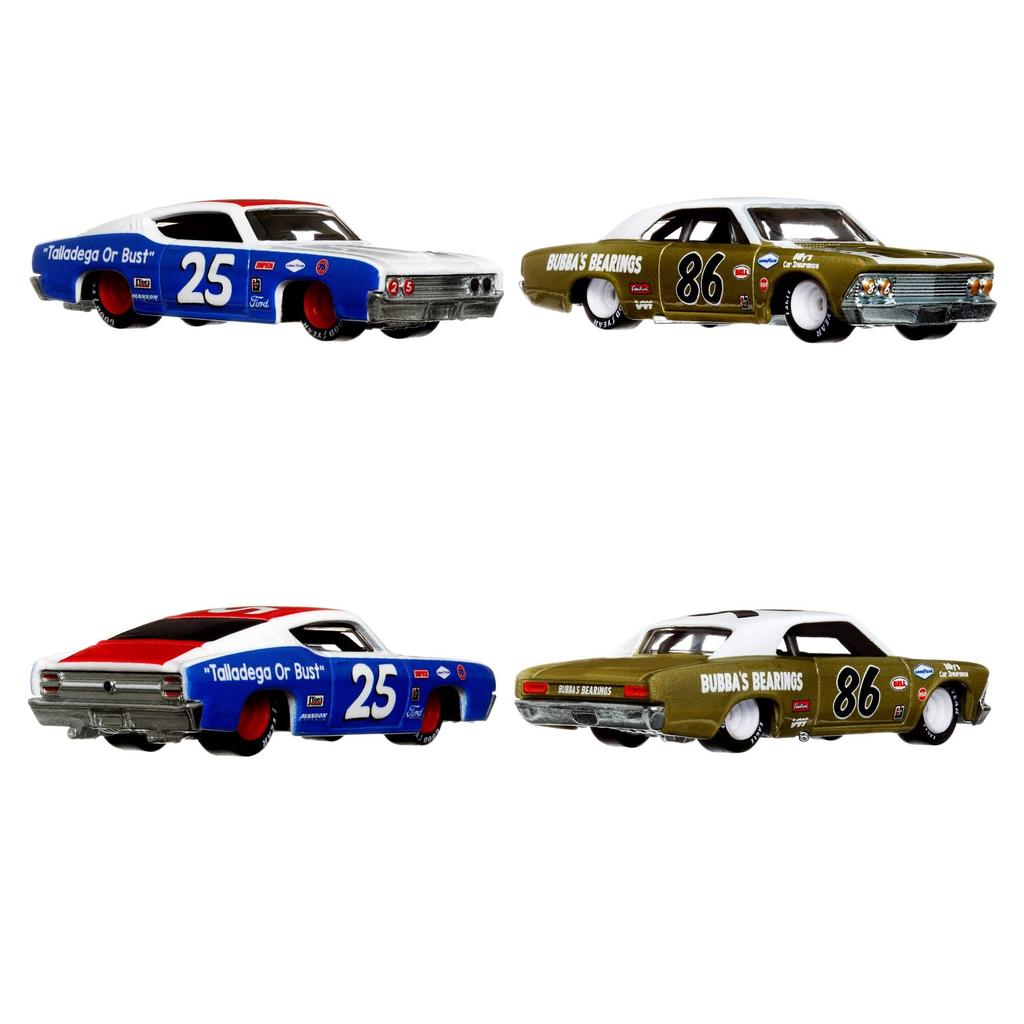 Hot Wheels Премиум Ford Torino Talladega Chevelle HFF31 Набор из 2 шт. '69 / '66 [Возраст 3+] Серебристый/Синий 1/64