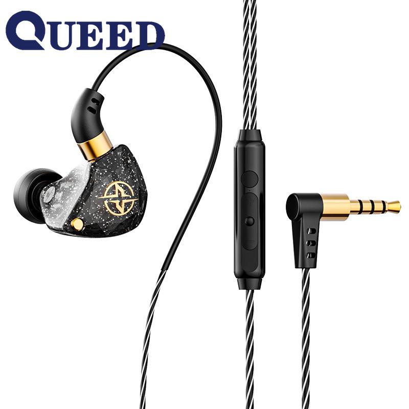 X6 Сабвуфер ушного типа для мобильного телефона Проводные наушники-вкладыши