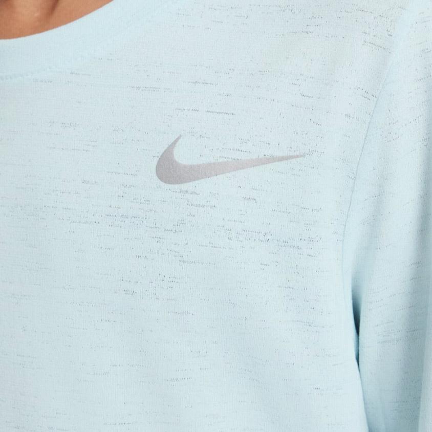 Nike Дышащая быстросохнущая тренировочная футболка Dri-Fit Milert Детские топы Ледниково-голубой DD3055-474