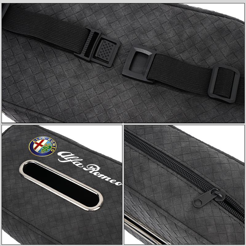 Car Tissue Box Holder Center Console Armrest Napkin Box For Alfa Romeo Giulia 147 Mito 156 159 166 GT Stelvio Brera Volante