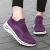 Новая пара обуви с мягкой подошвой из летучего трикотажа, дышащие одинарные туфли, женская спортивная и повседневная обувь, модная обувь на одну ногу