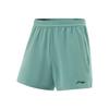 Li Ning Беговая серия Удобные Повседневные Простые Универсальные Спортивные шорты на шнуровке Мужские шорты Туманно-зеленый AKSV097-7