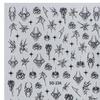 1 Sheet Halloween Spider Nail Art Sticker Waterproof Self-adhesive Gothic Spooky Spiderweb Women Fake