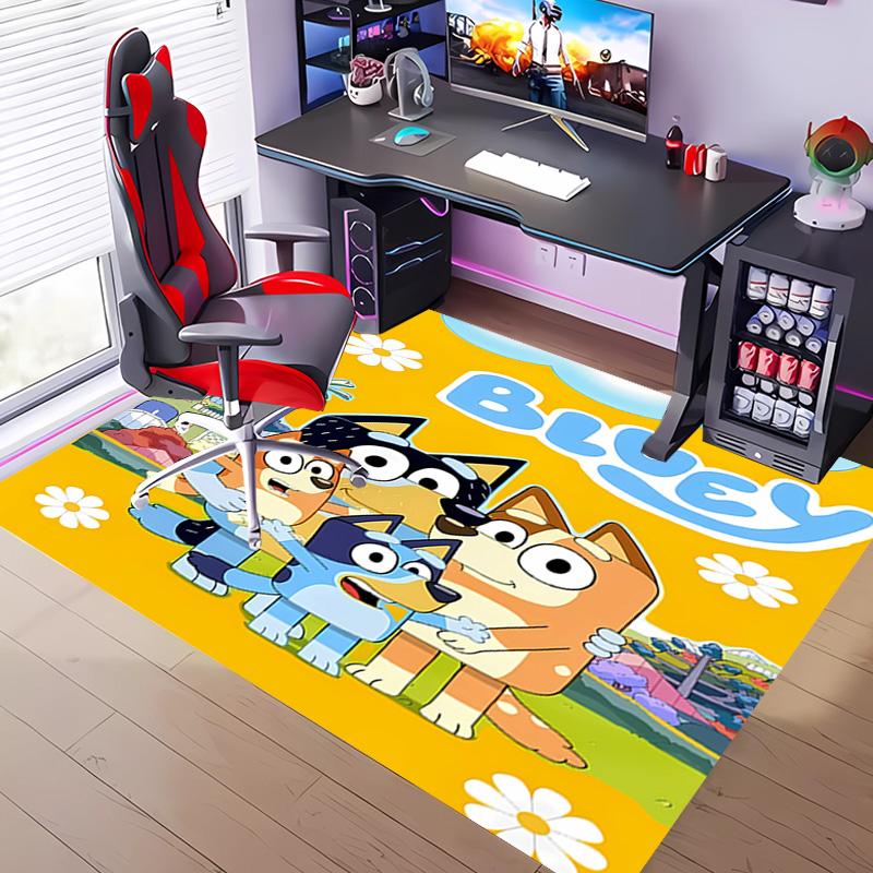 1pc Bluey Entrance Mat, Non-Slip Mat Area Rug,Room Decor, Outdoor Decor, Kitchen Rug,Doormat - Machine Washable, Easy to Clean