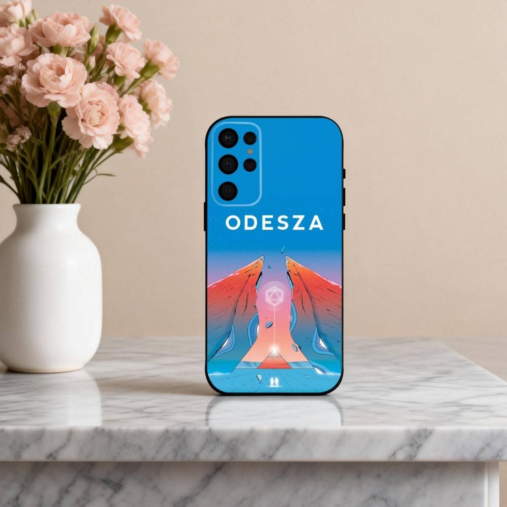 Электронный чехол-бандана O-ODESZA-A для Samsung S25, S24, S21, S22, S23, S30, Ultra, S20, Plus, Другие, Мягкий черный чехол