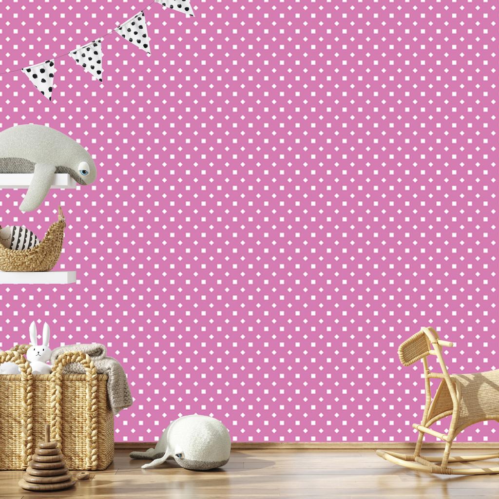 Purple and powder pink dots wallpaper, soft shapes 50x1000