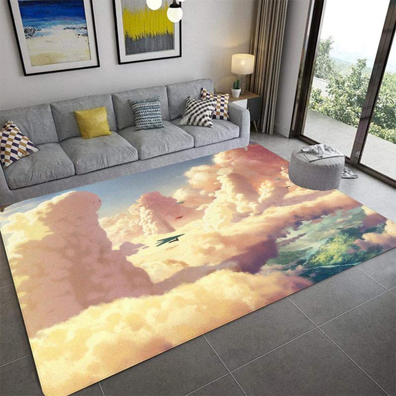 Ковер с принтом C-Clouds Модный коврик для йоги Нескользящий ковер Украшение спальни Уличный ковер Спальня Подарок на день рождения